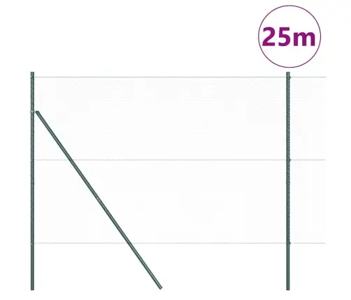 Sešstūra Žogs Zaļš 1.6X25 M Tērauds Vidaxl