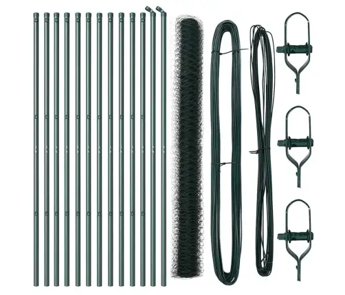 Sešstūra Žogs Zaļš 1.6X25 M Tērauds Vidaxl