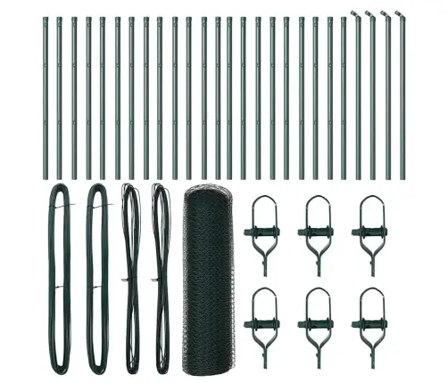 Hexagon Fence Zaļš 0.4X50 M Tērauds Vidaxl