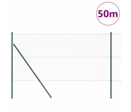 Sešstūra Žogs Zaļš 1,2X50 M Tērauds Vidaxl