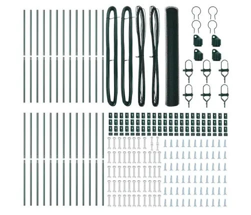 Tvora Su Stulpais Žalia 1.2 X 50 M Pvc Dengtas Plienas