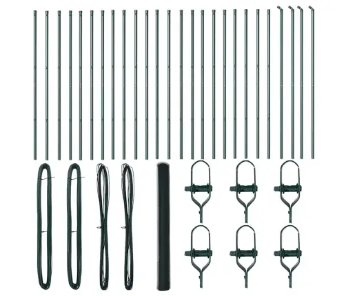 Aed Koos Postidega Roheline 1.5 X 50 M Pvc Kaetud Teras