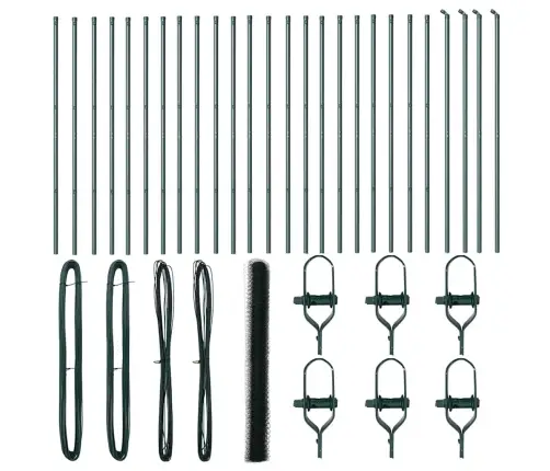 Aiapost Roheline 50 X 1,5 M (36 Mm Võrk) Terased Ja Pvc