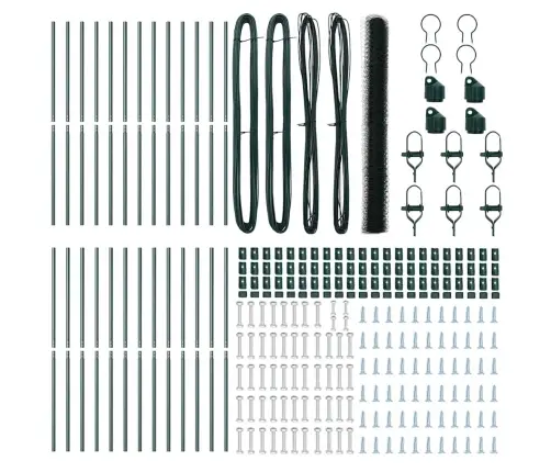 Aiapost Roheline 50 X 1,5 M (36 Mm Võrk) Terased Ja Pvc