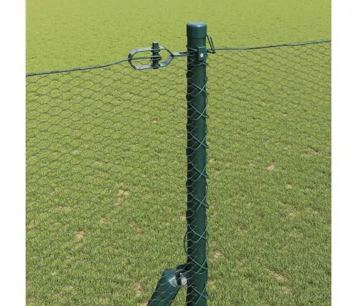 Tvora Su Stulpais Žalia 1.6 X 50 M Pvc Dengtas Plienas