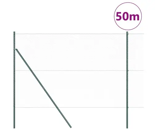 Sešstūra Žogs Zaļš 1.6X50 M Tērauds Vidaxl