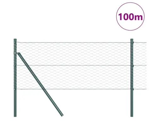 Aed Koos Postidega Roheline 0.6 X 100 M Pvc Kaetud Teras