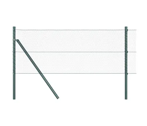 Aed Koos Postidega Roheline 0.8 X 100 M Pvc Kaetud Teras