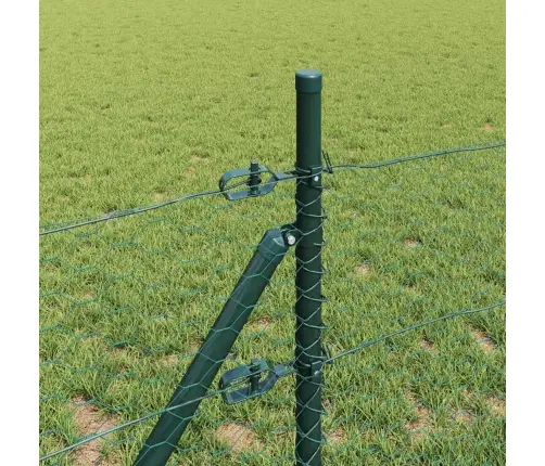 Tvora Su Stulpais Žalia 0.8 X 100 M Pvc Dengtas Plienas