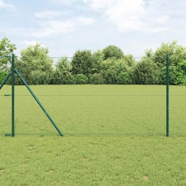 Žogs Ar Stabiem. Zaļa 1 X 100 M Pvc Pārklāts Tērauds Vidaxl