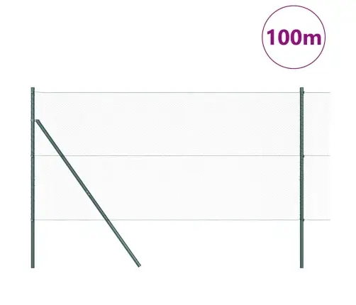 Vidaxl Heksagonālais Žogs Zaļš 1.2X100 M Tērauds