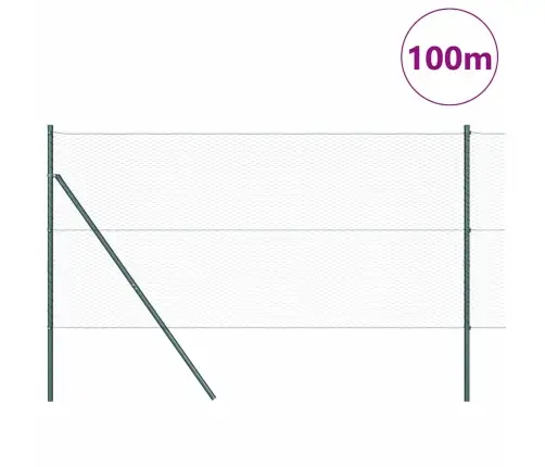 Sešstūra Žogs Zaļš 1,2X100 M Tērauds Vidaxl