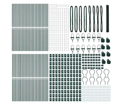 Aed Koos Postidega Roheline 1.6 X 100 M Pvc Kaetud Teras
