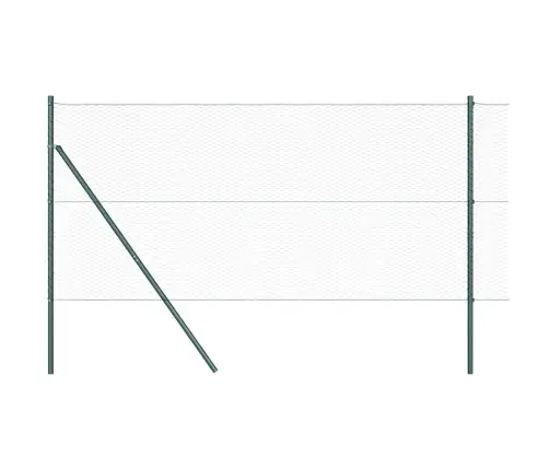 Aed Koos Postidega Roheline 1.6 X 100 M Pvc Kaetud Teras