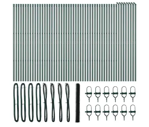 Aed Koos Postidega Roheline 1.6 X 100 M Pvc Kaetud Teras