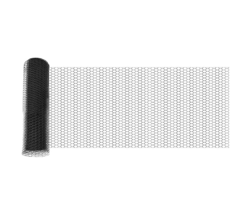 Tvora Su Stulpais Pilka 0.4 X 10 M Pvc Dengtas Plienas