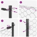 Tvora Su Stulpais Pilka 0.4 X 10 M Pvc Dengtas Plienas