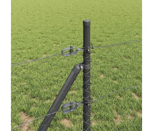 Pelēks Hexagona Žogs 0.4X10 M Tērauds Vidaxl