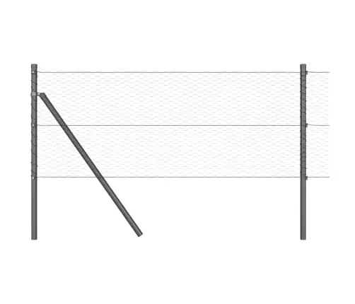 Aed Koos Postidega Hall 0.6 X 10 M Pvc Kaetud Teras