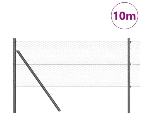 Aed Koos Postidega Hall 0.6 X 10 M Pvc Kaetud Teras