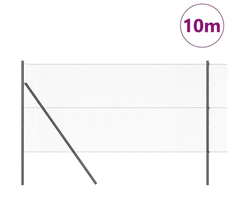 Sešstūra Žogs Pelēks 1,2X10 M Tērauds Vidaxl