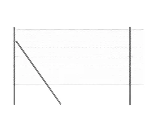 Sešstūra Žogs Pelēks 1.2X10 M Tērauds Vidaxl