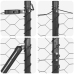 Tvora Su Stulpais Pilka 1.2 X 10 M Pvc Dengtas Plienas