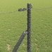 Tvora Su Stulpais Pilka 1.2 X 10 M Pvc Dengtas Plienas