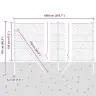 Aed Koos Postidega Hall 1.2 X 10 M Pvc Kaetud Teras