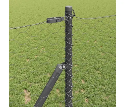 Sešstūra Žogs Pelēks 1.4X10 M Tērauds Vidaxl