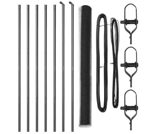 Heptagona Žogs Pelēks 1.6X10 M Tērauds Vidaxl