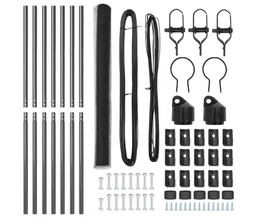 Heptagona Žogs Pelēks 1.6X10 M Tērauds Vidaxl