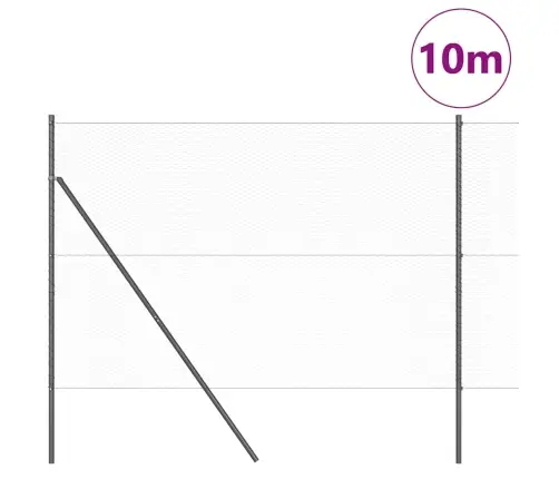 Heptagona Žogs Pelēks 1.6X10 M Tērauds Vidaxl
