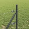 Tvora Su Stulpais Pilka 0.4 X 25 M Pvc Dengtas Plienas
