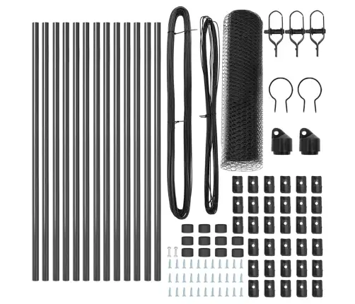 Žogu Komplekts 2 Gabali Pelēks Metāls, Plastmasa 25 X 0.5 M Vidaxl