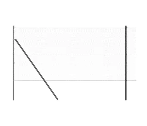 Tvora Su Stulpais Pilka 1.2 X 25 M Pvc Dengtas Plienas