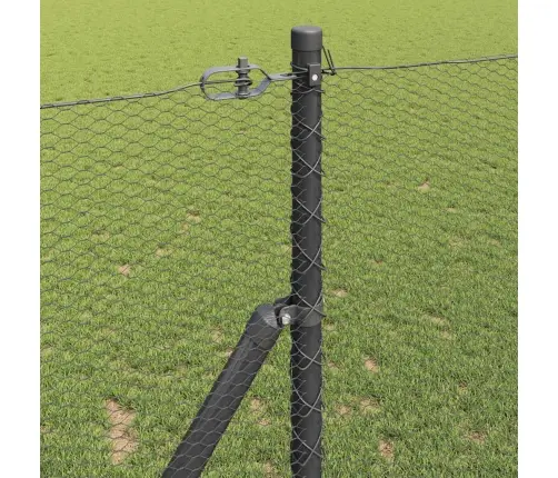 Sešstūra Žogs Pelēks 1,4X25 M Tēraud Vidaxl