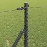 Tvora Su Stulpais Pilka 1.4 X 25 M Pvc Dengtas Plienas