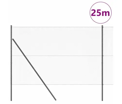 Žogu Komplekts 2 Gb. Pelēks Metāls 25 X 1.5 Metri Vidaxl
