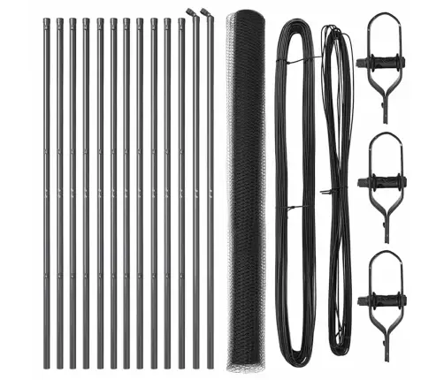 Sešstūra Žogs Pelēks 1,6X25 M Tērauds Vidaxl