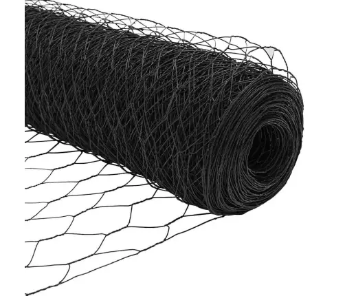 Tvora Su Stulpais Pilka 1.6 X 25 M Pvc Dengtas Plienas