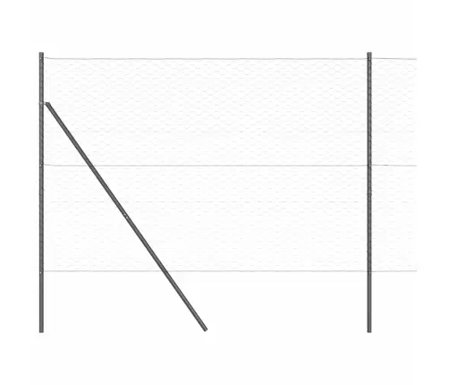Tvora Su Stulpais Pilka 1.6 X 25 M Pvc Dengtas Plienas