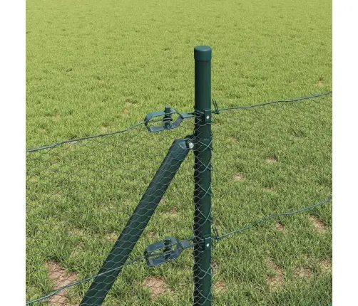 Tvora Su Stulpais Pilka 0.4 X 50 M Pvc Dengtas Plienas