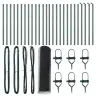 Tvora Su Stulpais Pilka 0.4 X 50 M Pvc Dengtas Plienas