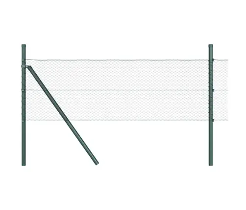 Tvora Su Stulpais Pilka 0.4 X 50 M Pvc Dengtas Plienas
