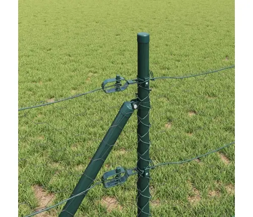 Tvora Su Stulpais Pilka 0.4 X 50 M Pvc Dengtas Plienas