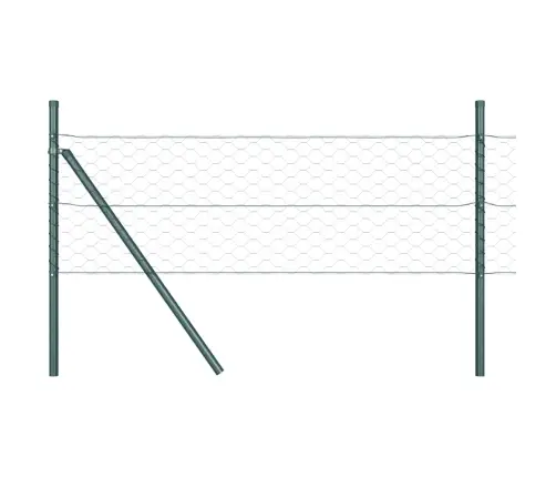 Tvora Su Stulpais Pilka 0.4 X 50 M Pvc Dengtas Plienas