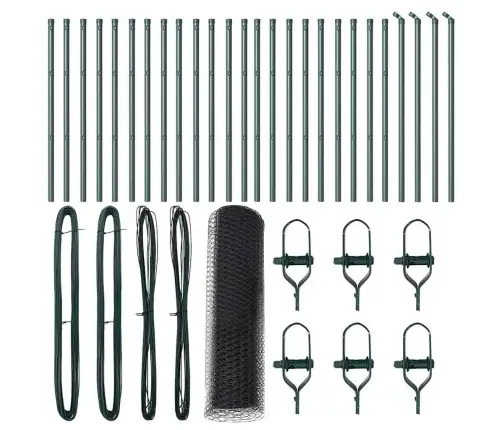 Sešstūra Žogs Pelēks 0,5X50 M Tērauds Vidaxl