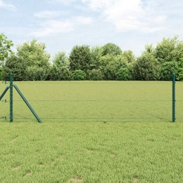 Žogs Ar Stabiem. Pelēka 0.8 X 50 M Pvc Pārklāts Tērauds Vidaxl