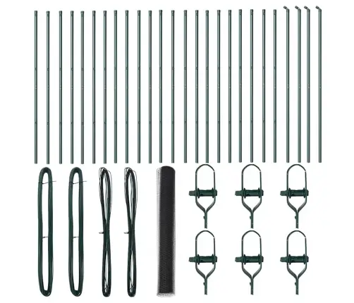 Tvora Su Stulpais Pilka 1 X 50 M Pvc Dengtas Plienas